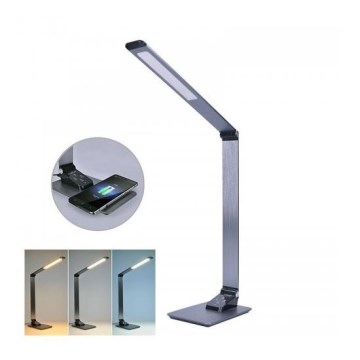 Dimmbare LED-Tischleuchte mit kabelloser Aufladung LED/10W/230V matt Chrom