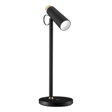 Dimmbare LED-Tischleuchte mit kabelloser Qi-Aufladung TIT LED/12W/230V schwarz