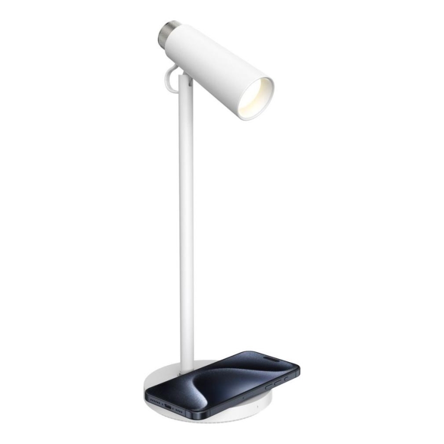 Dimmbare LED-Tischleuchte mit kabelloser Qi-Aufladung TIT LED/12W/230V weiß