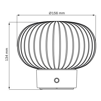 Dimmbare LED-Tischleuchte mit Touch-Funktion LATTE LED/1,8W/5V USB 2000 mAh matt Chrom/weiß