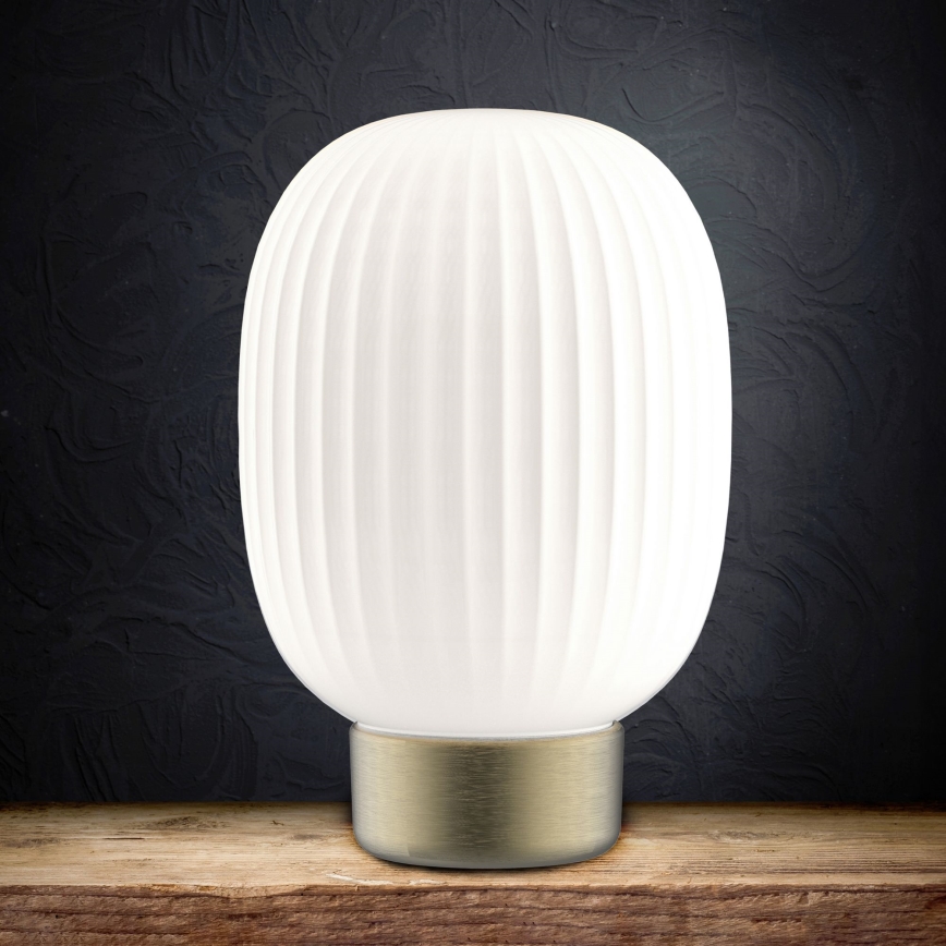 Dimmbare LED-Tischleuchte mit Touch-Funktion LATTE LED/1,8W/5V USB 2000 mAh golden/weiß