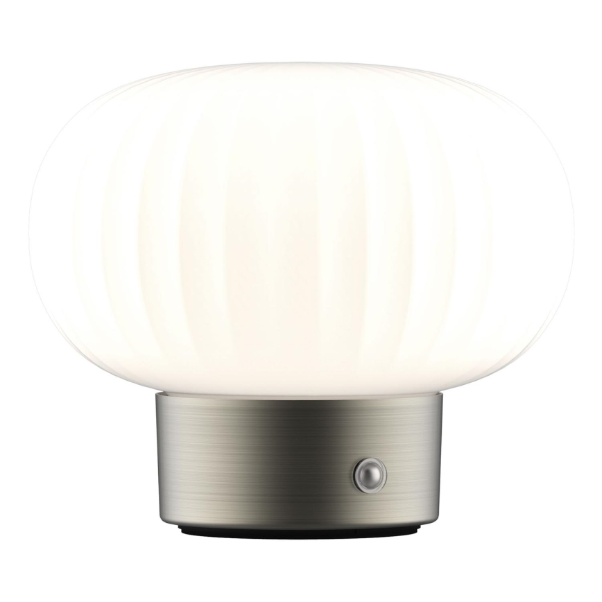 Dimmbare LED-Tischleuchte mit Touch-Funktion LATTE LED/1,8W/5V USB 2000 mAh matt Chrom/weiß