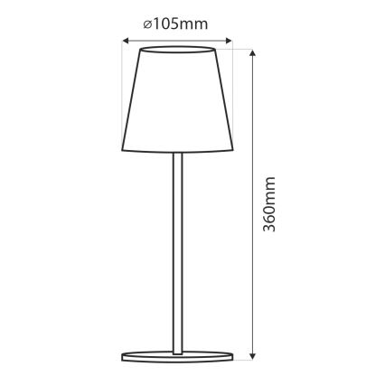 Dimmbare LED-Tischleuchte mit Touch-Funktion LED/5W/5V USB 1200 mAh weiß