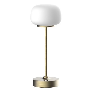 Dimmbare LED-Tischleuchte mit Touch-Funktion RIMINI LED/2W/5V USB 2000 mAh golden/weiß