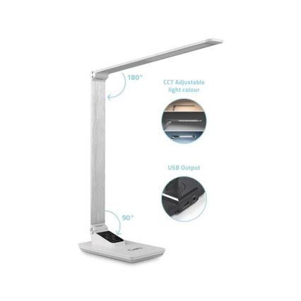 Dimmbare LED-Tischleuchte mit USB LED/7W/230V 3000K/4000K/5500K weiß