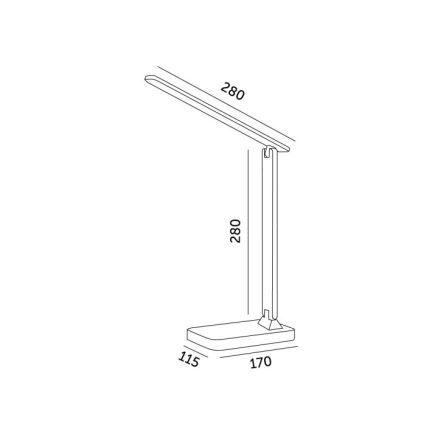 Dimmbare LED-Tischleuchte NOBLITE N LED/7W/230V 3000/4000/6500K weiß