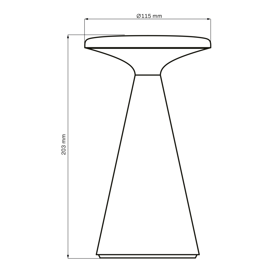 Dimmbare LED-Touch-Tischleuchte für den Outdoor-Bereich PAROS LED/1,8W/5V USB 1800 mAh IP44 grün