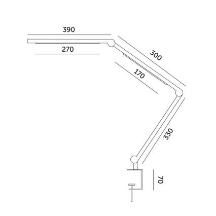 Dimmbare LED-Tischleuchte TENUIX FOLD LED/20W/230V 3000-6500K schwarz