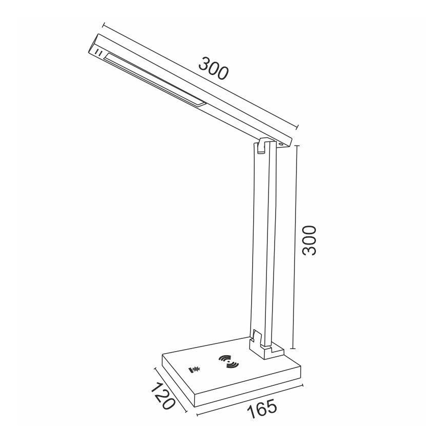 Dimmbare LED-Touch-Lampe mit kabelloser Aufladung LISA LED/5W/230V + USB