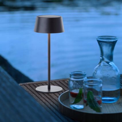 Dimmbare LED-Touch-Solarlampe LED/3W/5V USB 1800 mAh IP44 schwarz