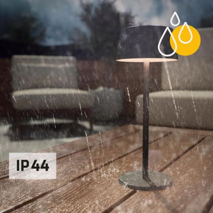 Dimmbare LED-Touch-Solarlampe LED/3W/5V USB 1800 mAh IP44 schwarz