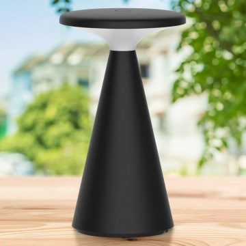 Dimmbare LED-Touch-Tischleuchte für den Outdoor-Bereich PAROS LED/1,8W/5V USB 1800 mAh IP44 schwarz