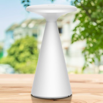 Dimmbare LED-Touch-Tischleuchte für den Outdoor-Bereich PAROS LED/1,8W/5V USB 1800 mAh IP44 weiß