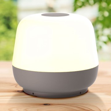Dimmbare LED-Touch-Tischleuchte für den Outdoor-Bereich SAMBA LED/1,2W/5V USB 1200 mAh IP44 grau