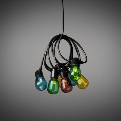 Dimmbare LED-Weihnachtskette für den Außenbereich BIERGARTEN 20xLED 14,75 m IP44 mehrfarbig