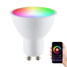 Dimmbare RGB LED-Glühbirne G45 GU10/5,5W/230V 3000-6500K Wi-fi Tuya