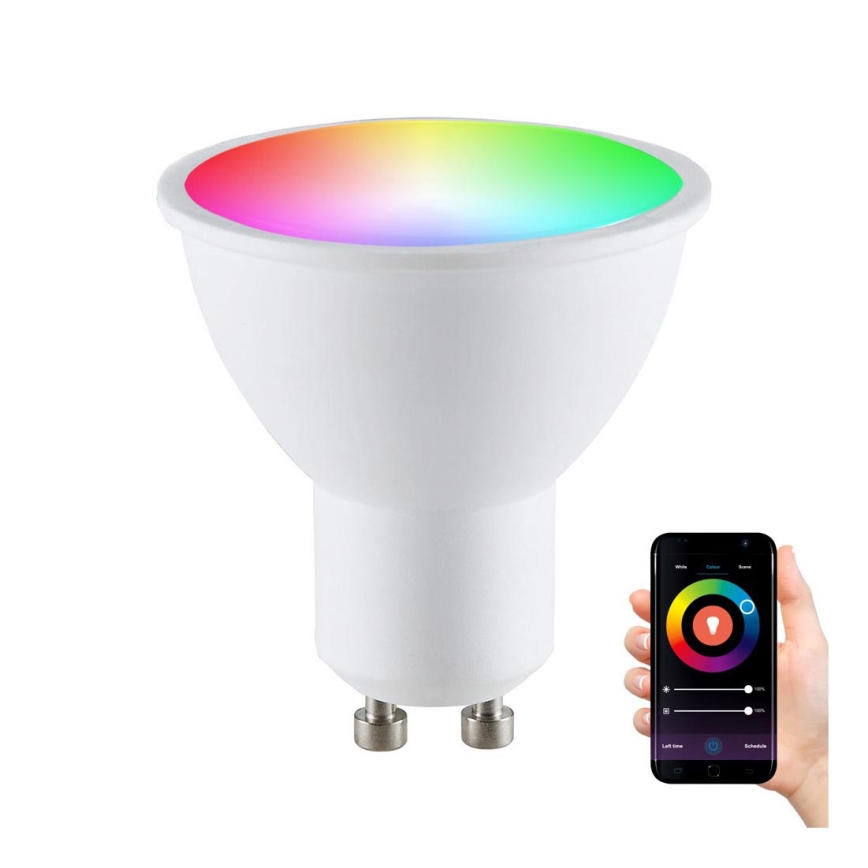 Dimmbare RGB LED-Glühbirne G45 GU10/5,5W/230V 3000-6500K Wi-fi Tuya