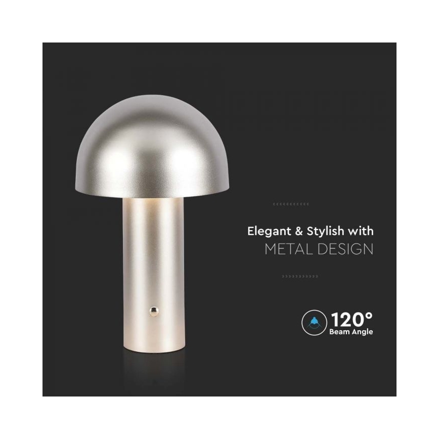 Dimmbare aufladbare LED-Touch-Tischleuchte LED/1W/5V 3000-6000K 1800 mAh golden