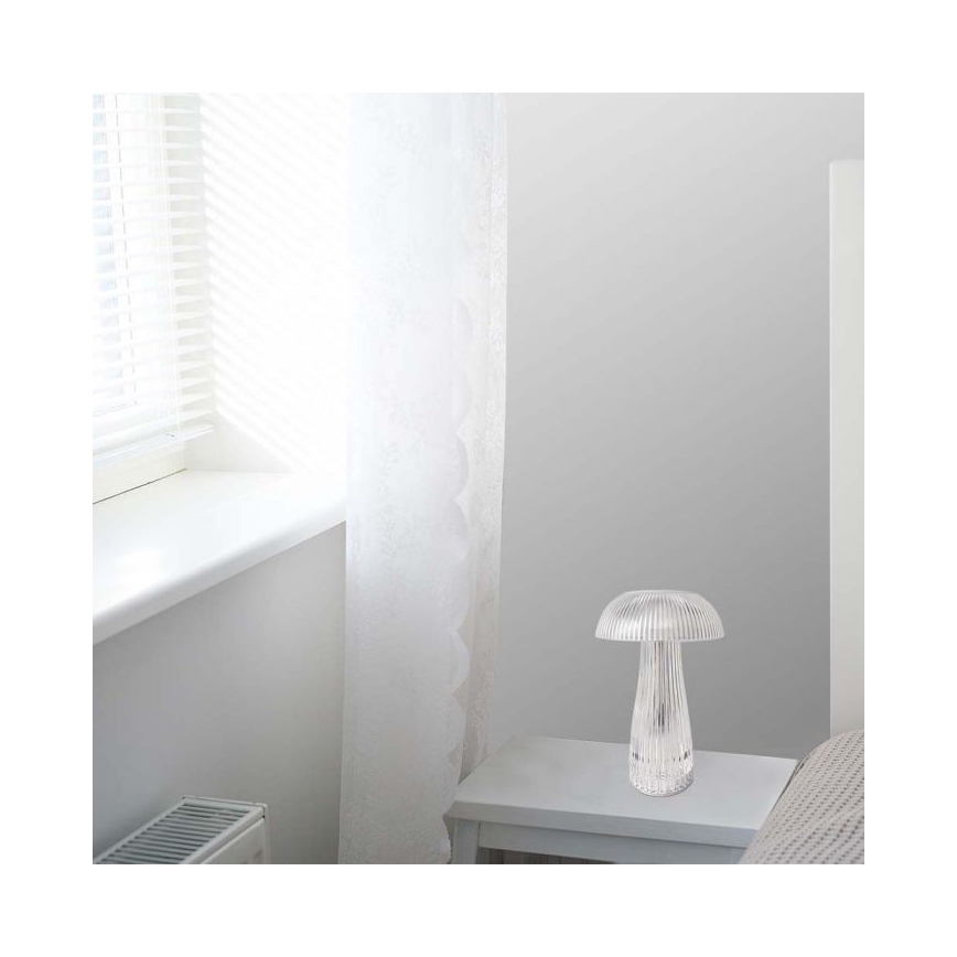 Dimmbare aufladbare LED-Touch-Tischleuchte LED/1W/5V 3000-6000K 1800 mAh klar