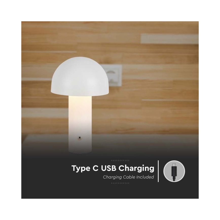 Dimmbare aufladbare LED-Touch-Tischleuchte LED/1W/5V 3000-6000K 1800 mAh weiß