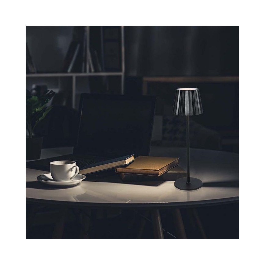 Dimmbare aufladbare LED-Touch-Tischleuchte LED/4W/5V 3000-6000K 1800 mAh schwarz