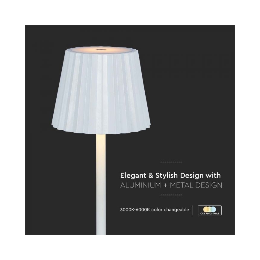 Dimmbare aufladbare LED-Touch-Tischleuchte LED/4W/5V 3000-6000K 1800 mAh weiß
