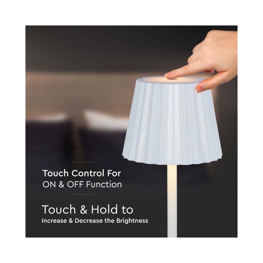 Dimmbare aufladbare LED-Touch-Tischleuchte LED/4W/5V 3000-6000K 1800 mAh weiß