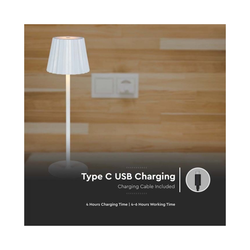 Dimmbare aufladbare LED-Touch-Tischleuchte LED/4W/5V 3000-6000K 1800 mAh weiß