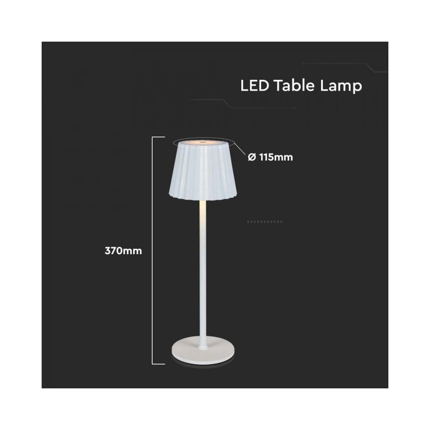 Dimmbare aufladbare LED-Touch-Tischleuchte LED/4W/5V 3000-6000K 1800 mAh weiß