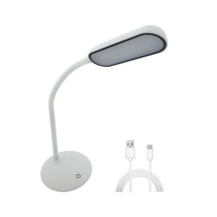 Dimmbare und flexible LED-Tischleuchte mit Touch-Funktion LED/6W/5V USB 1200 mAh weiß