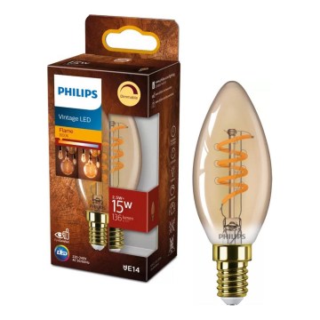 Dimmbare VINTAGE LED-Glühbirne Philips E14/2,5W/230V 1800K