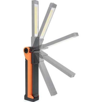 Dimmbare, wiederaufladbare LED-Arbeitslampe LED/3W/5V 6500K 2000 mAh orange/schwarz