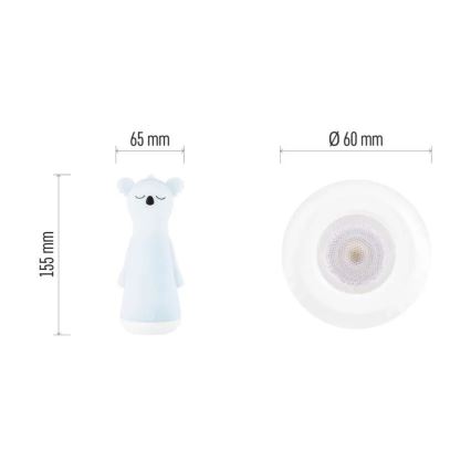 Dimmbare, wiederaufladbare LED-Kinderlampe mit Nachtlicht 2-in-1 LED/3,7V 1200 mAh