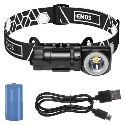 Dimmbare, wiederaufladbare LED-Stirnlampe/800 mAh 3,7V