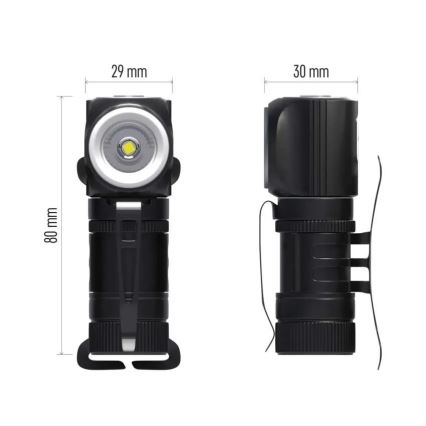 Dimmbare, wiederaufladbare LED-Stirnlampe/800 mAh 3,7V