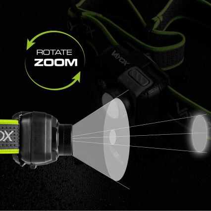 Dimmbare, wiederaufladbare LED-Stirnlampe LED/10W/5V/3xAAA IP66 800 lm 1000 mAh