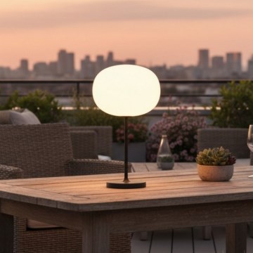 Dimmbare, wiederaufladbare Outdoor-LED-Tischleuchte VENEZIA LED/2W/5V 2700K IP54 4000 mAh schwarz