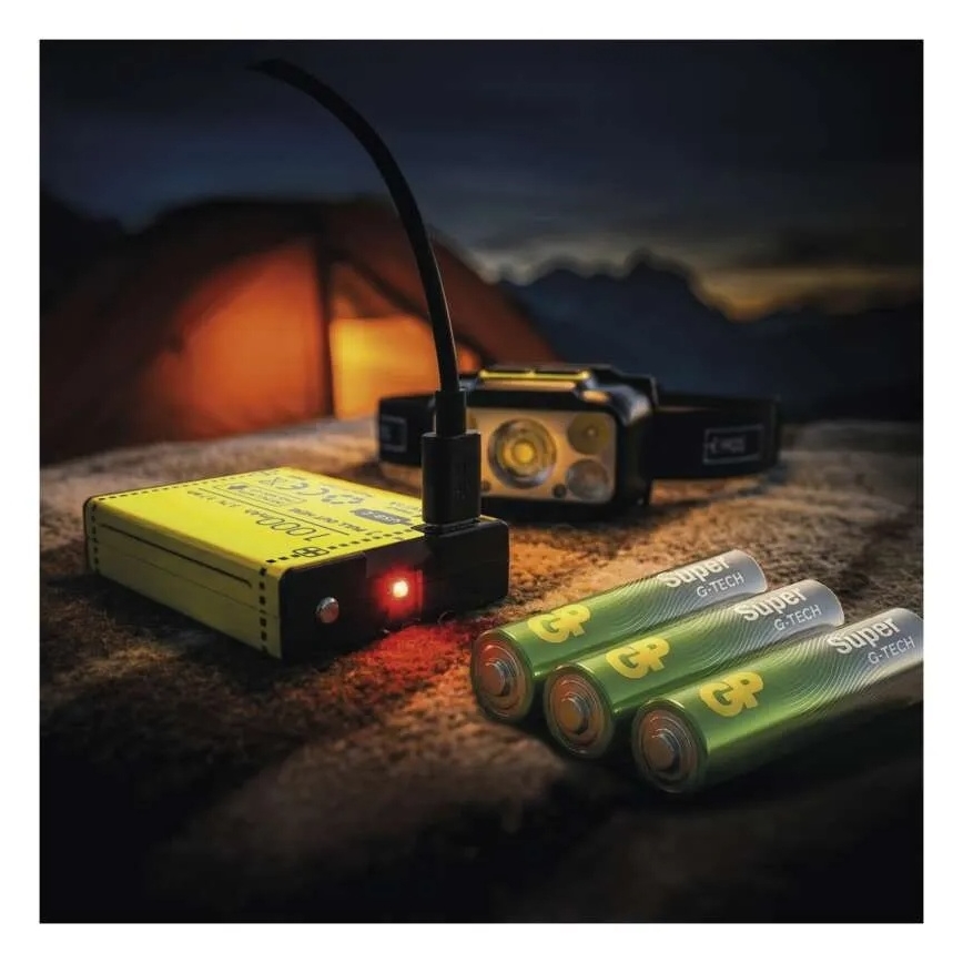 Dimmbare wiederaufladbare Stirnlampe LED/3xAAA/1000 mAh 3,7V