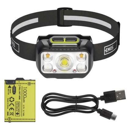 Dimmbare wiederaufladbare Stirnlampe LED/3xAAA/1000 mAh 3,7V