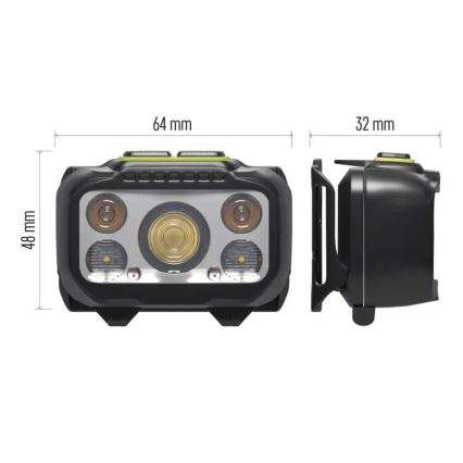 Dimmbare wiederaufladbare Stirnlampe LED/3xAAA/1000 mAh 3,7V