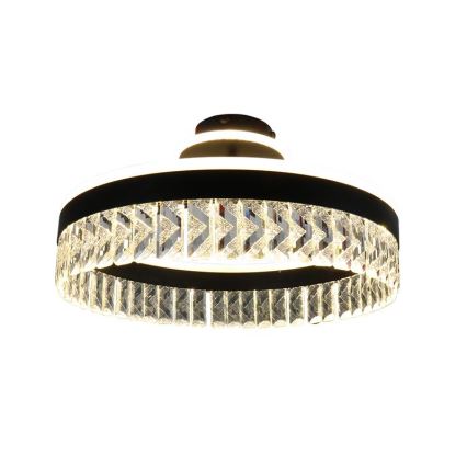 Dimmbarer LED-Kristall-Aufbaukronleuchter LED/75W/230V 3000-6500K schwarz + Fernbedienung