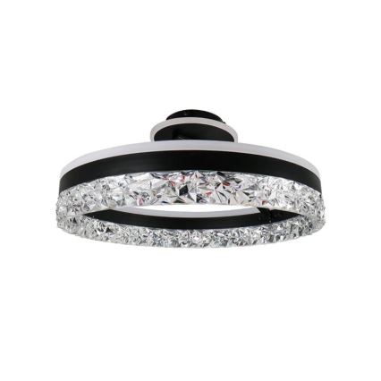 Dimmbarer LED-Aufbaukronleuchter LED/86W/230V 3000-6500K schwarz + Fernbedienung