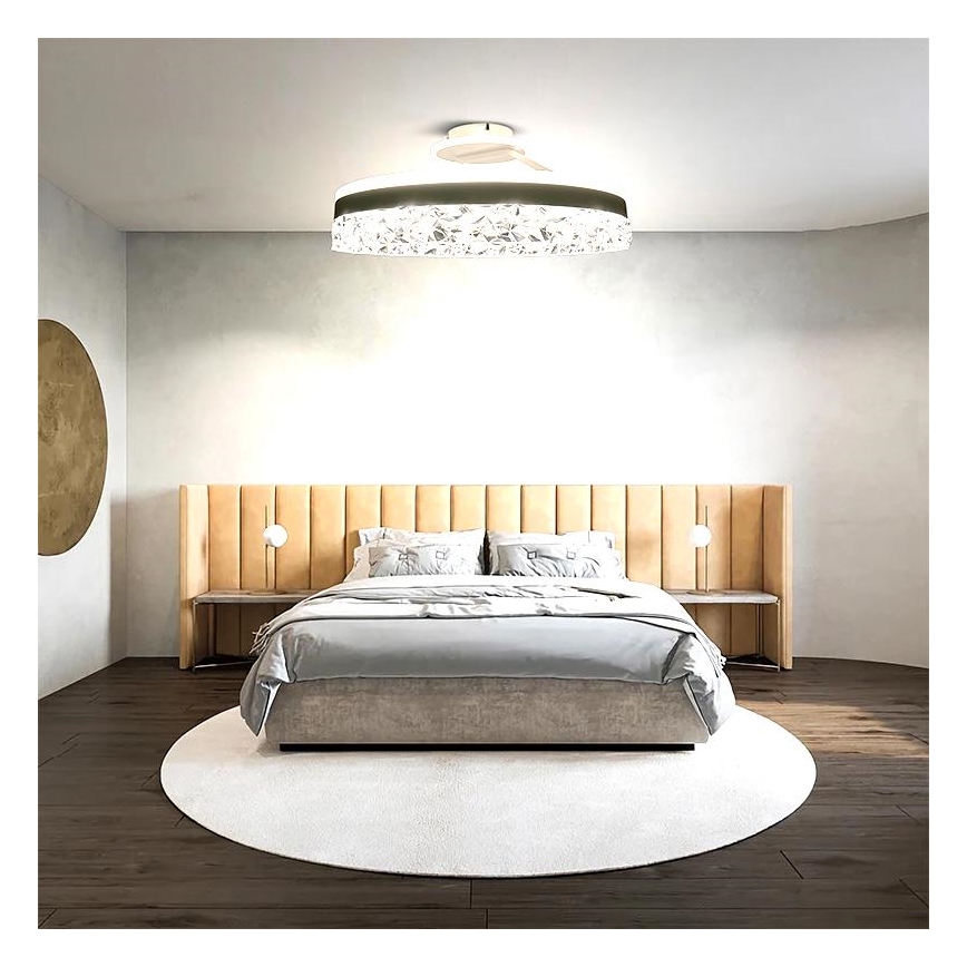 Dimmbarer LED-Aufbaukronleuchter LED/86W/230V 3000-6500K weiß + Fernbedienung