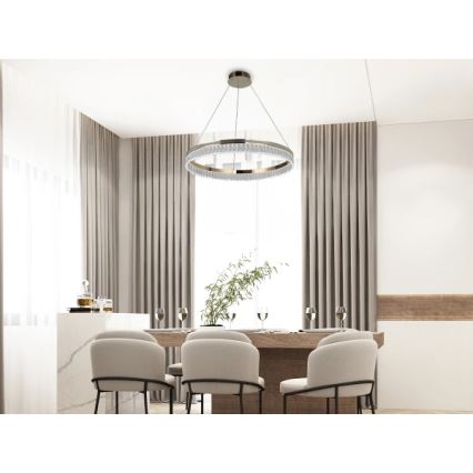 Dimmbarer LED-Kristall-Kronleuchter an Kabel THALIA LED/55W/230V 3000-6000K Ø 80 cm + Fernbedienung