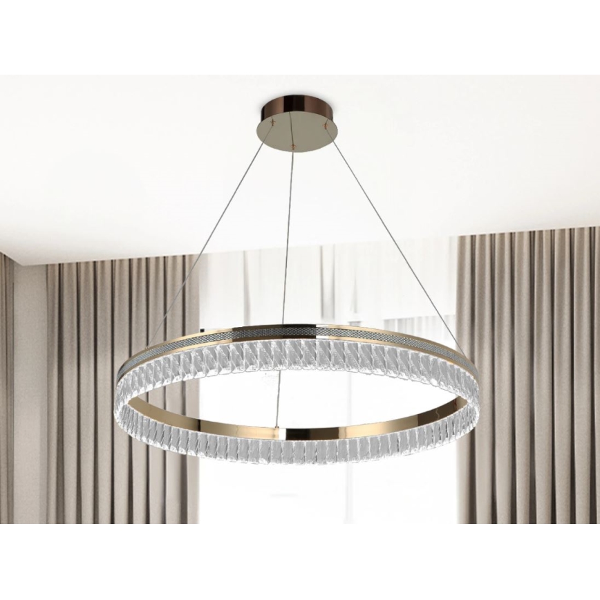 Dimmbarer LED-Kristall-Kronleuchter an Kabel THALIA LED/55W/230V 3000-6000K Ø 80 cm + Fernbedienung