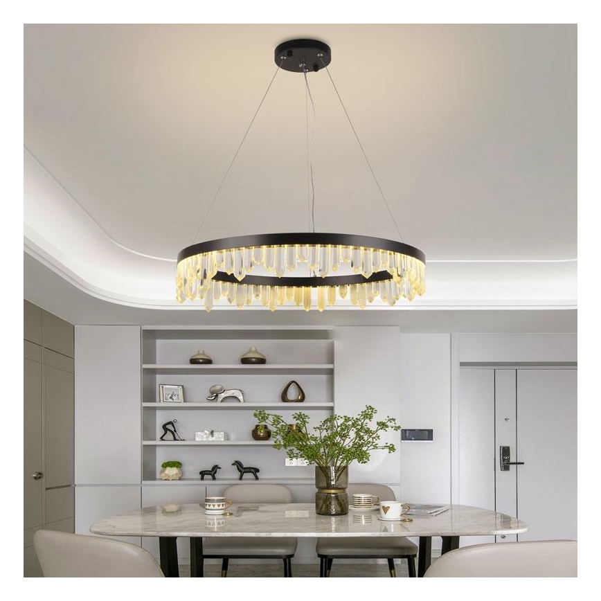 Dimmbarer LED-Kristall-Kronleuchter an Schnur LED/40W/230V 3000-6500K + Fernbedienung