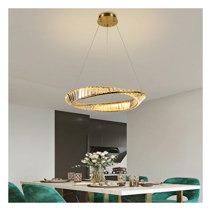 Dimmbarer LED-Kristall-Kronleuchter an Schnur LED/40W/230V 3000-6500K + Fernbedienung