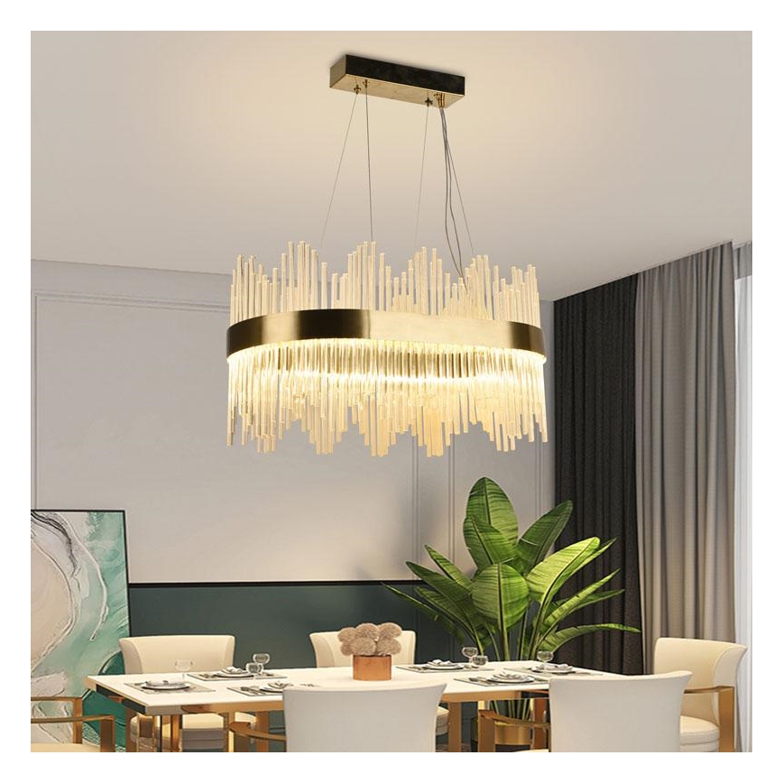 Dimmbarer LED-Kristall-Kronleuchter an Schnur LED/70W/230V 3000-6500K + Fernbedienung