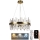 Dimmbarer LED-Kristall-Kronleuchter an Schnur LED/80W/230V 3000-6500K golden + Fernbedienung