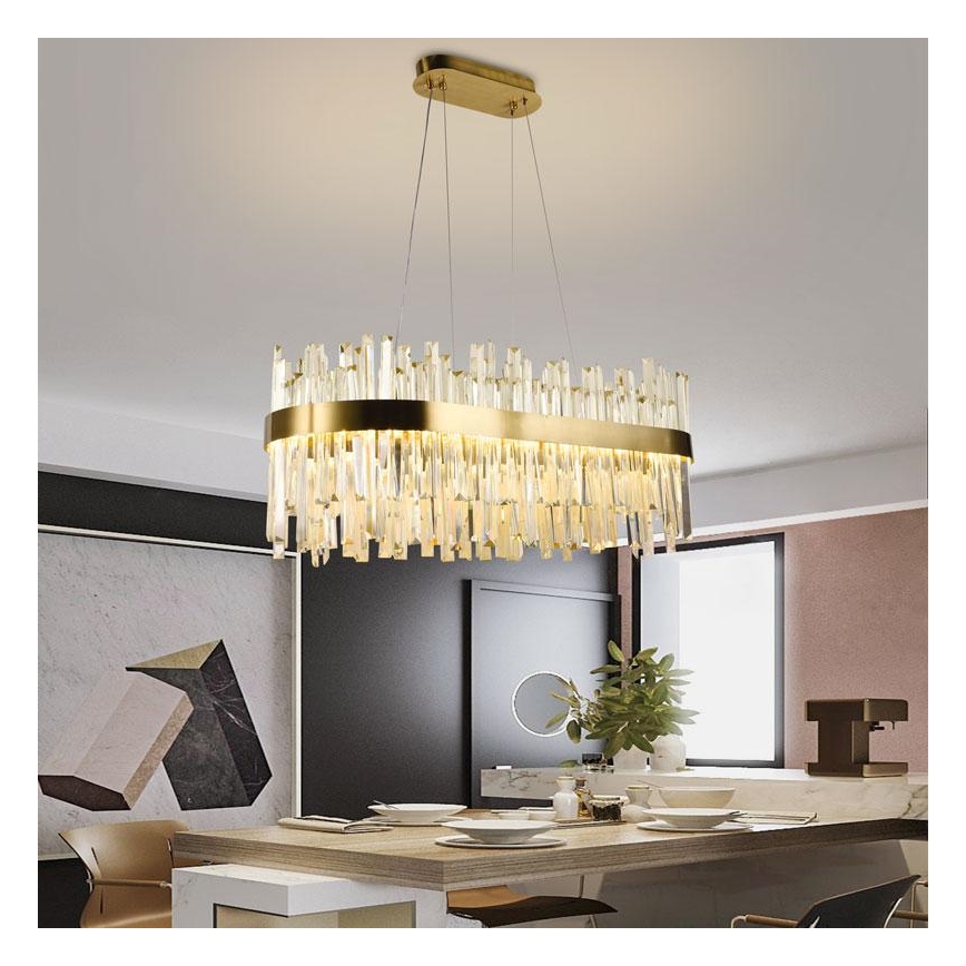 Dimmbar LED-Kristall-Kronleuchter an Schnur LED/90W/230V 3000-6500K + Fernbedienung
